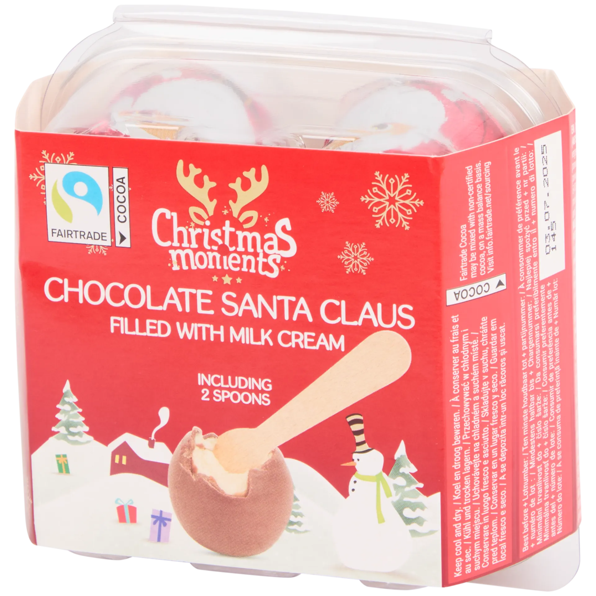 Cioccolatini ripieni crema latte di Natale