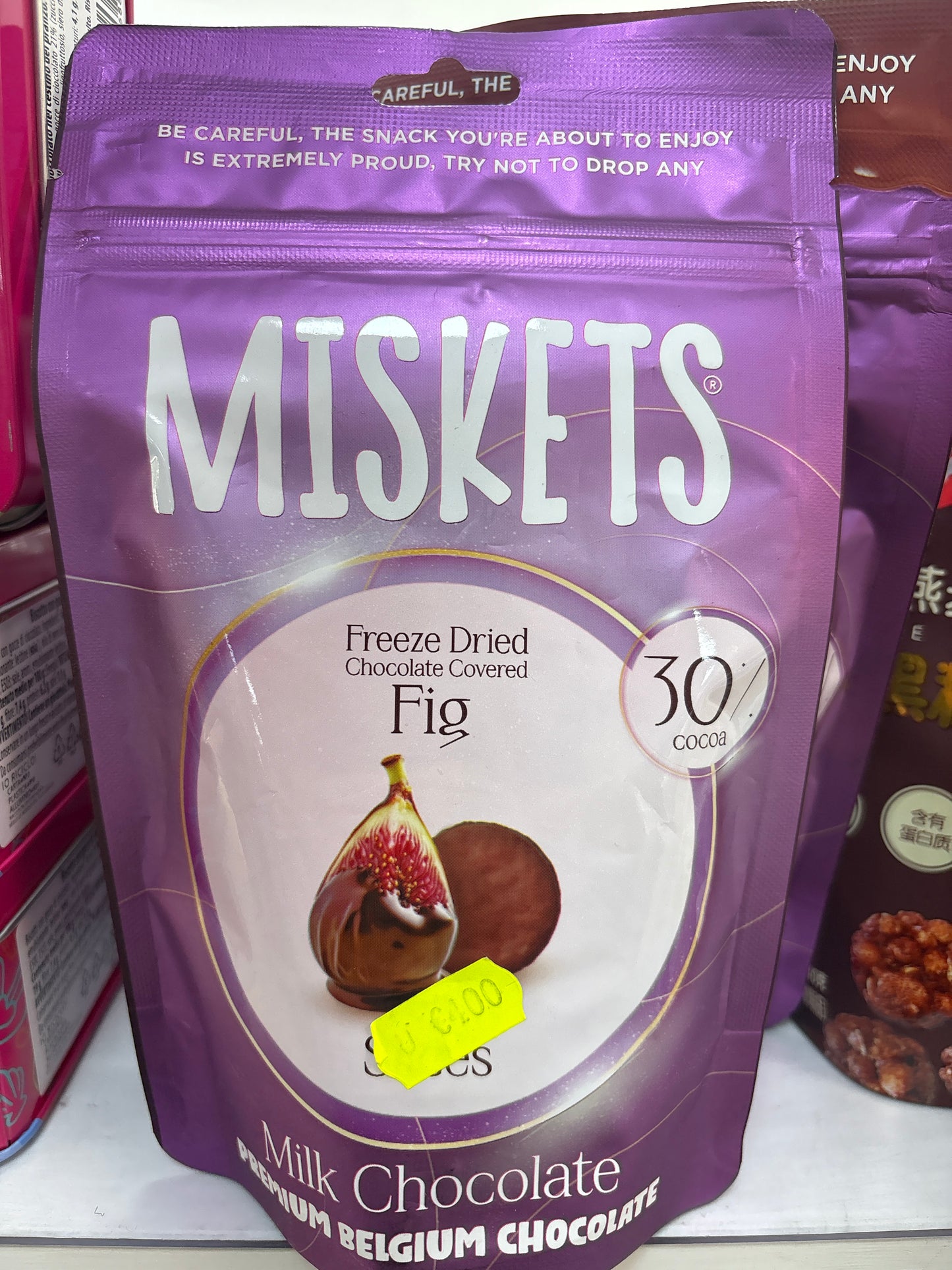 Miskets fichi ricoperti di cioccolato