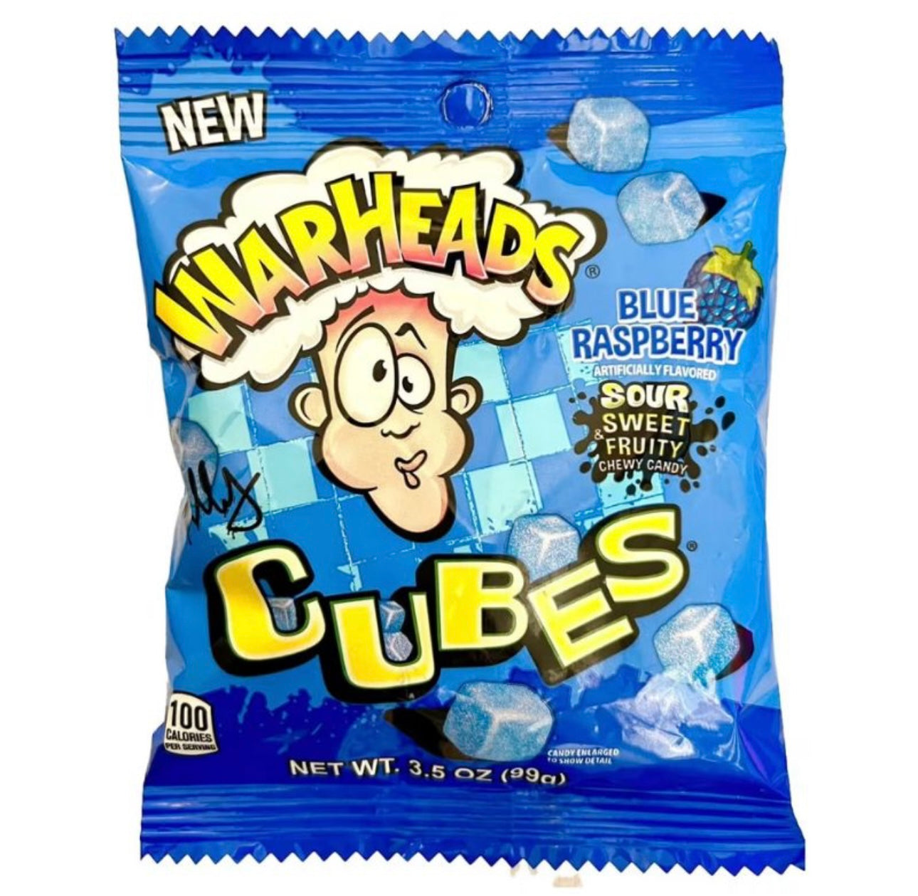 Warheads Raspberry Cubes Bustina Confezione da 99g